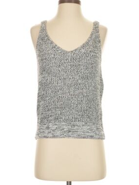 EVEREVE  Marled Knit Sweater Tank - Black/White - Fits XS-M